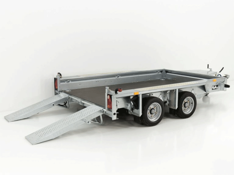 ANH Ifor Williams Baumaschinenanhänger GX105 HD 3,5t|Auffahrschienen – Bild 1
